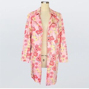 Apostrophe Pink and Yellow Floral Trench Coat